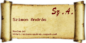 Szimon András névjegykártya
