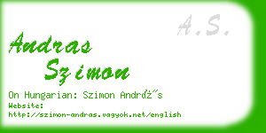 andras szimon business card